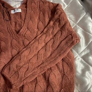 Crop top over sized sweater